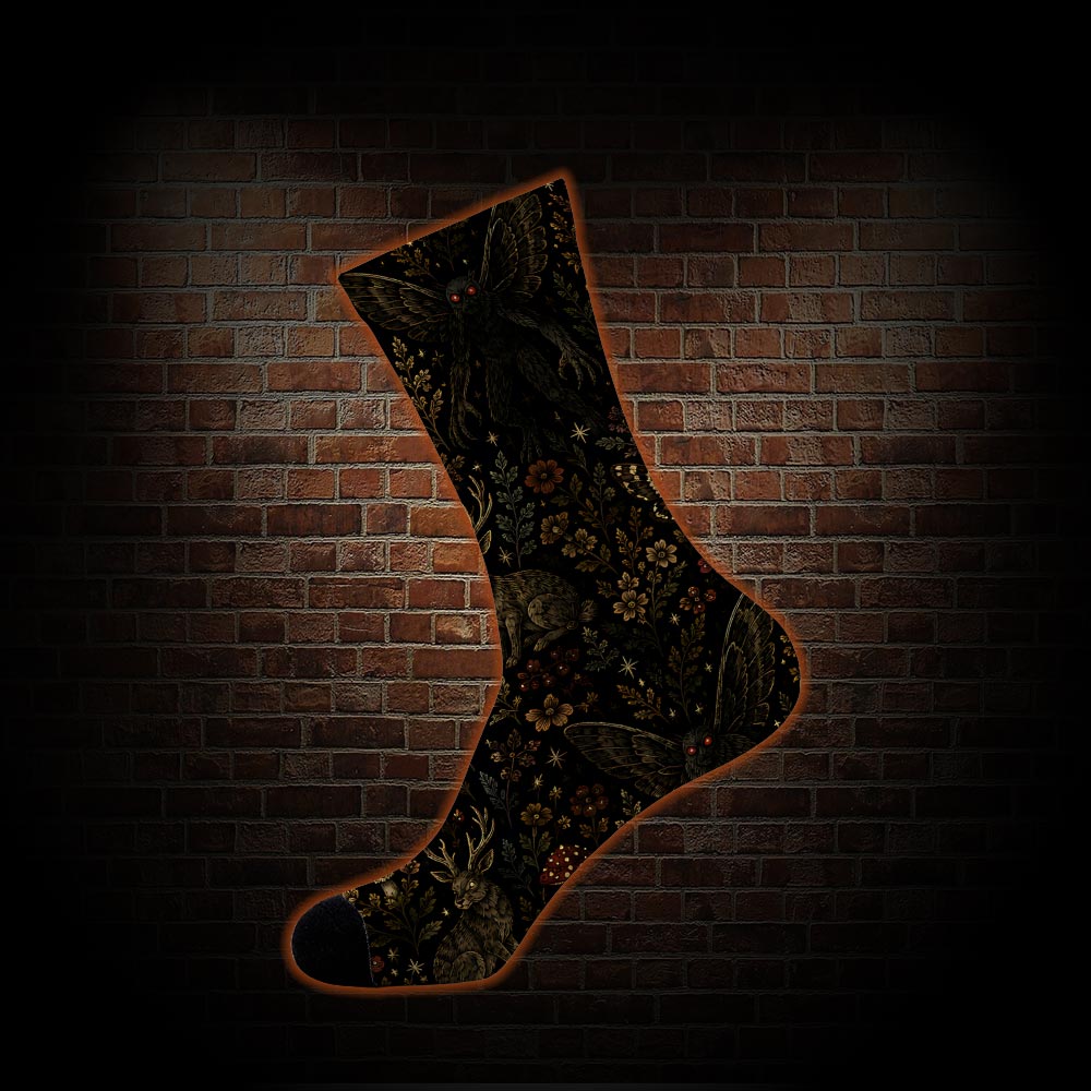 Cryptid Floral Mushroom Socks