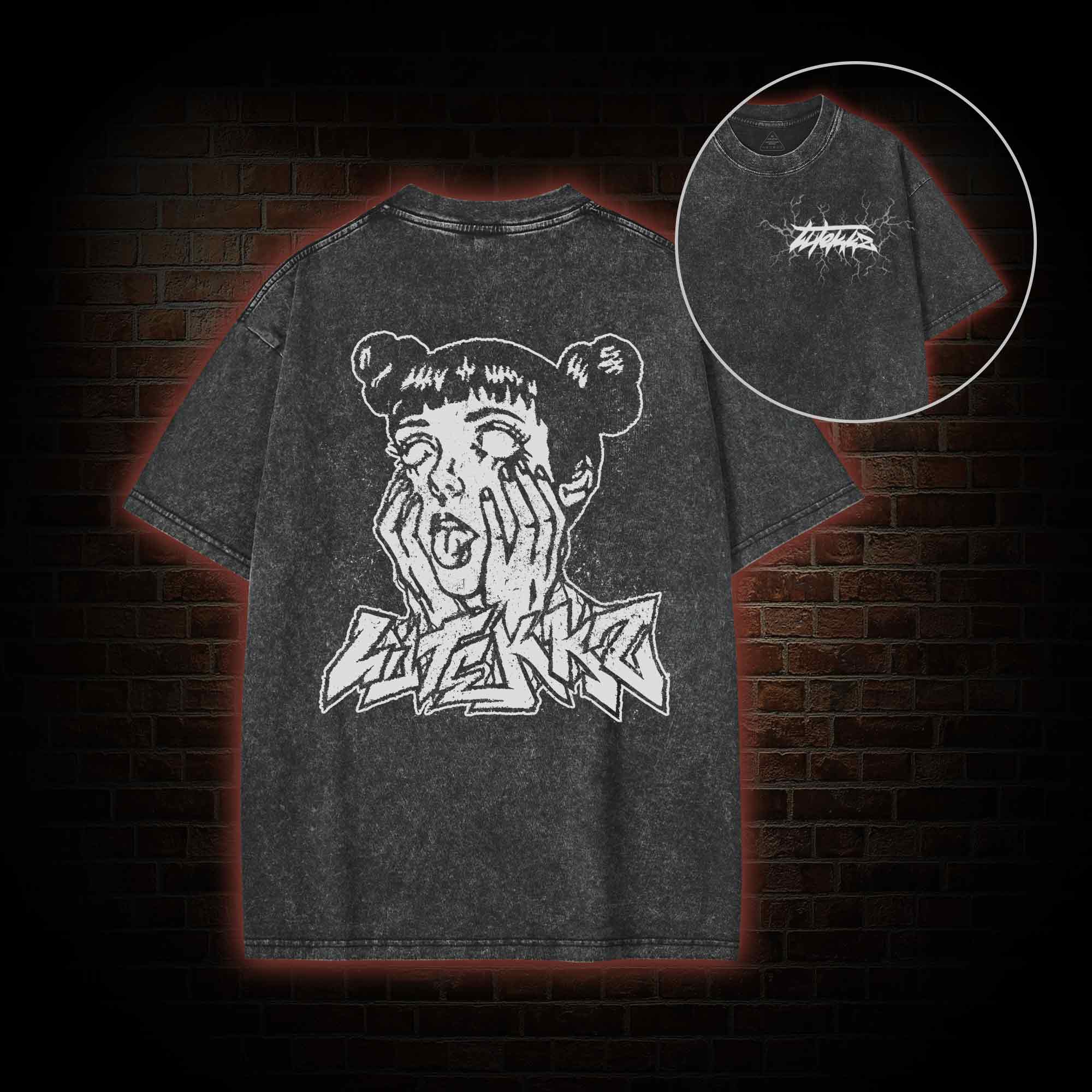 [Copy] Back Print Washed T-shirt