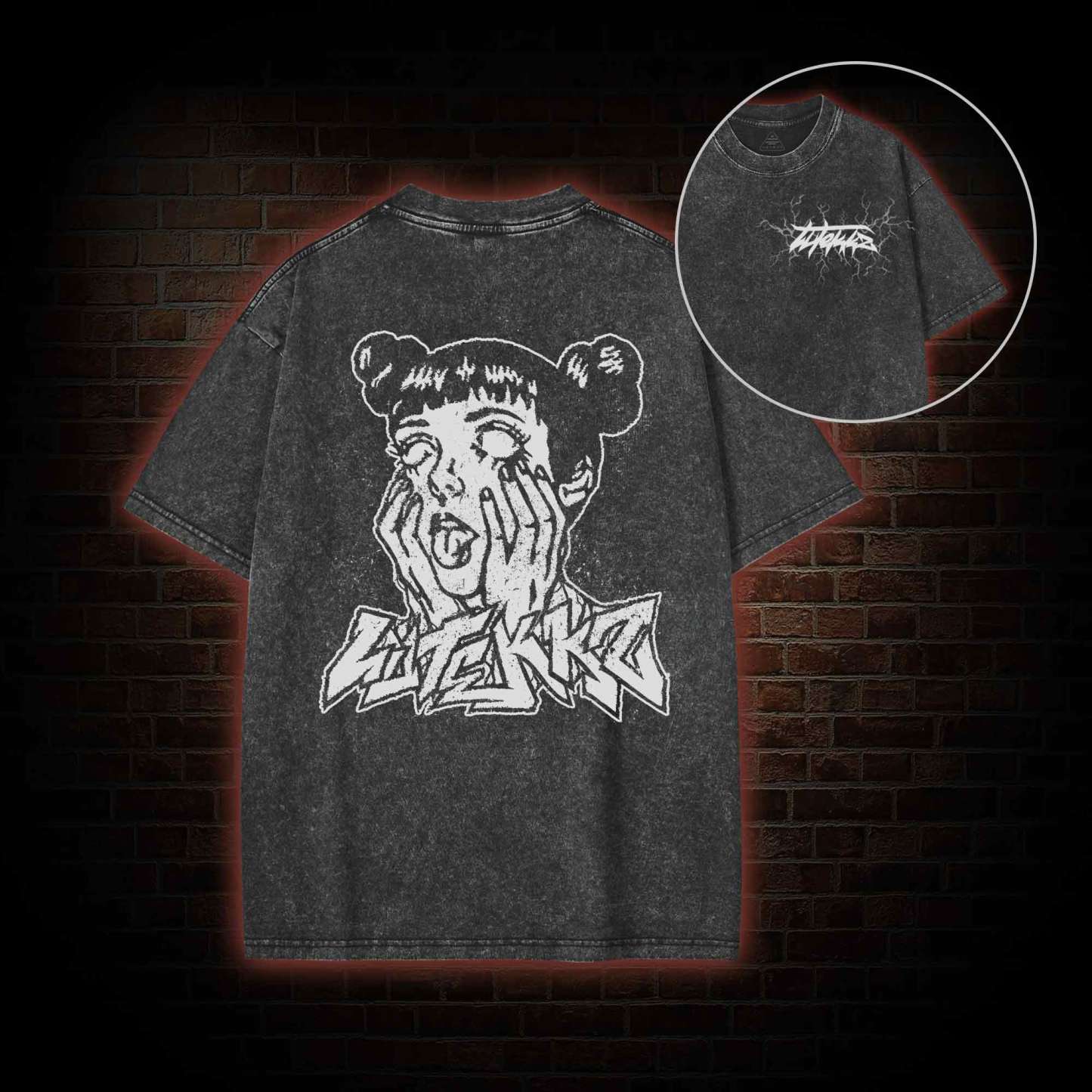 [Copy] Back Print Washed T-shirt