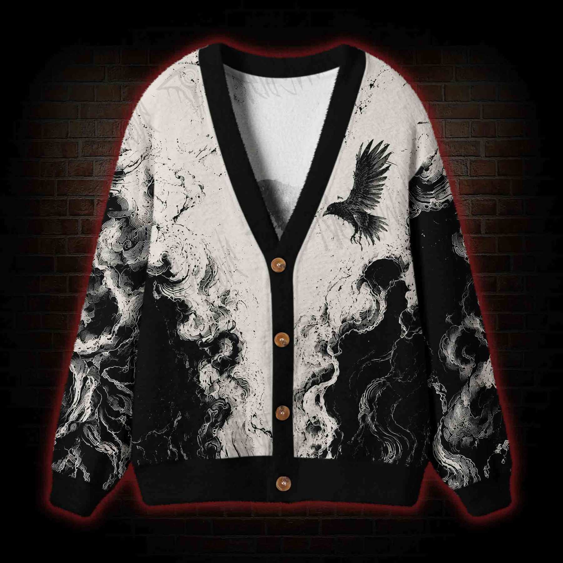 Odin's Raven Misty Cardigan Sweater