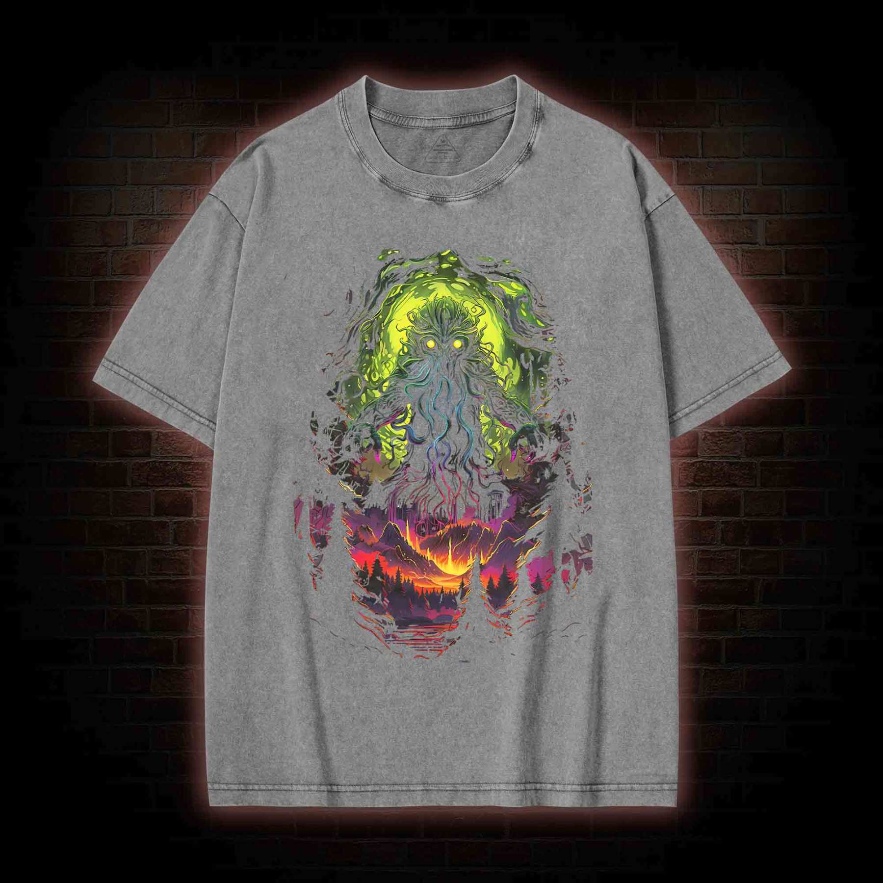 Cthulhu Terror Washed T-Shirt
