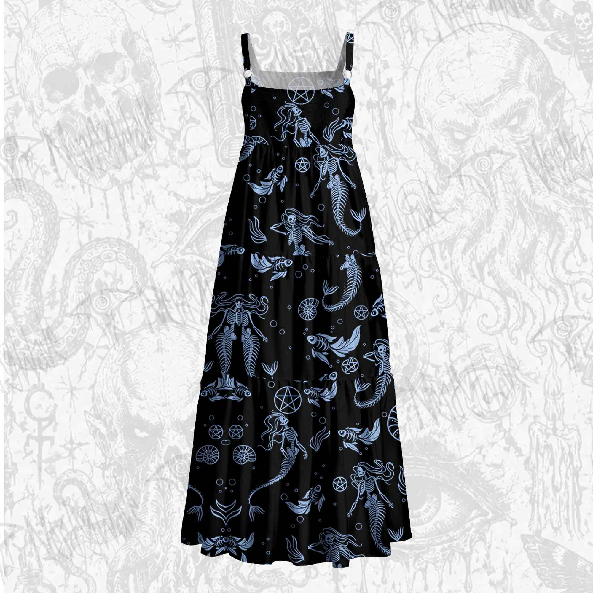 Mermaid Wide Straps Maxi Dress