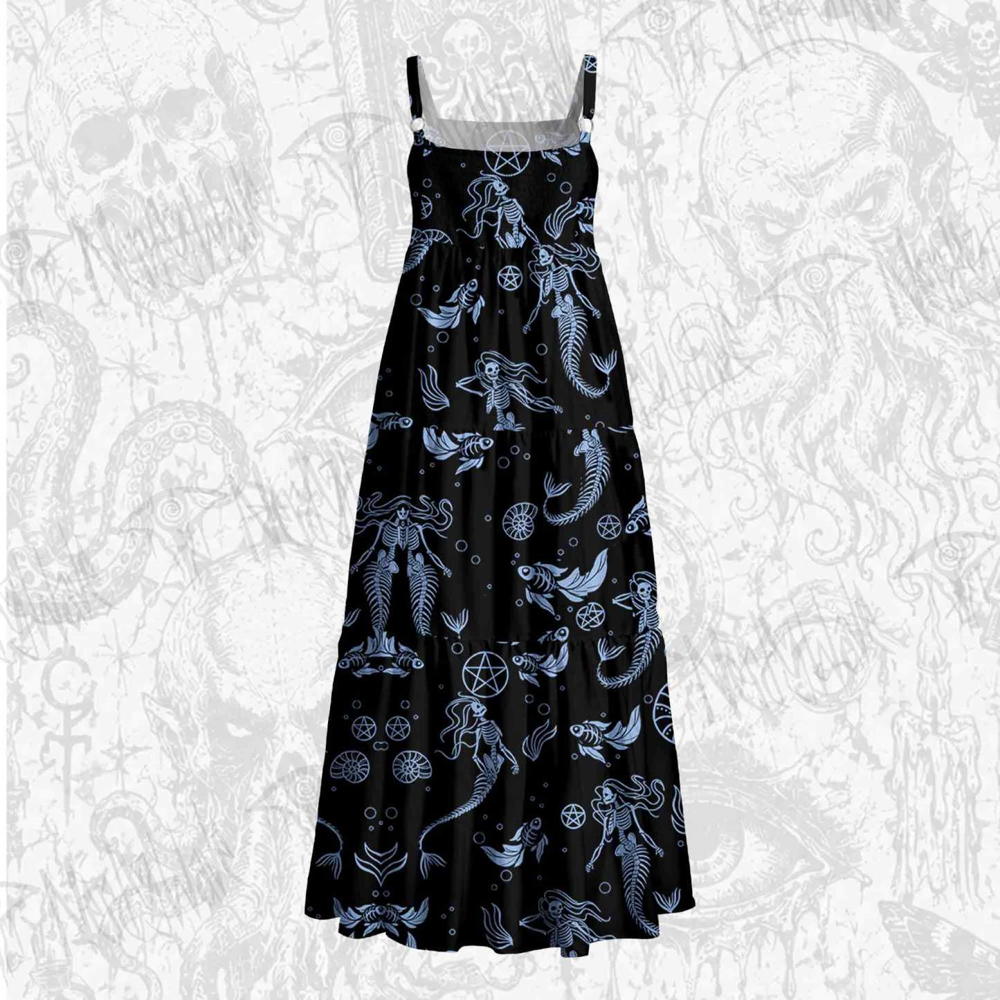 Mermaid Wide Straps Maxi Dress