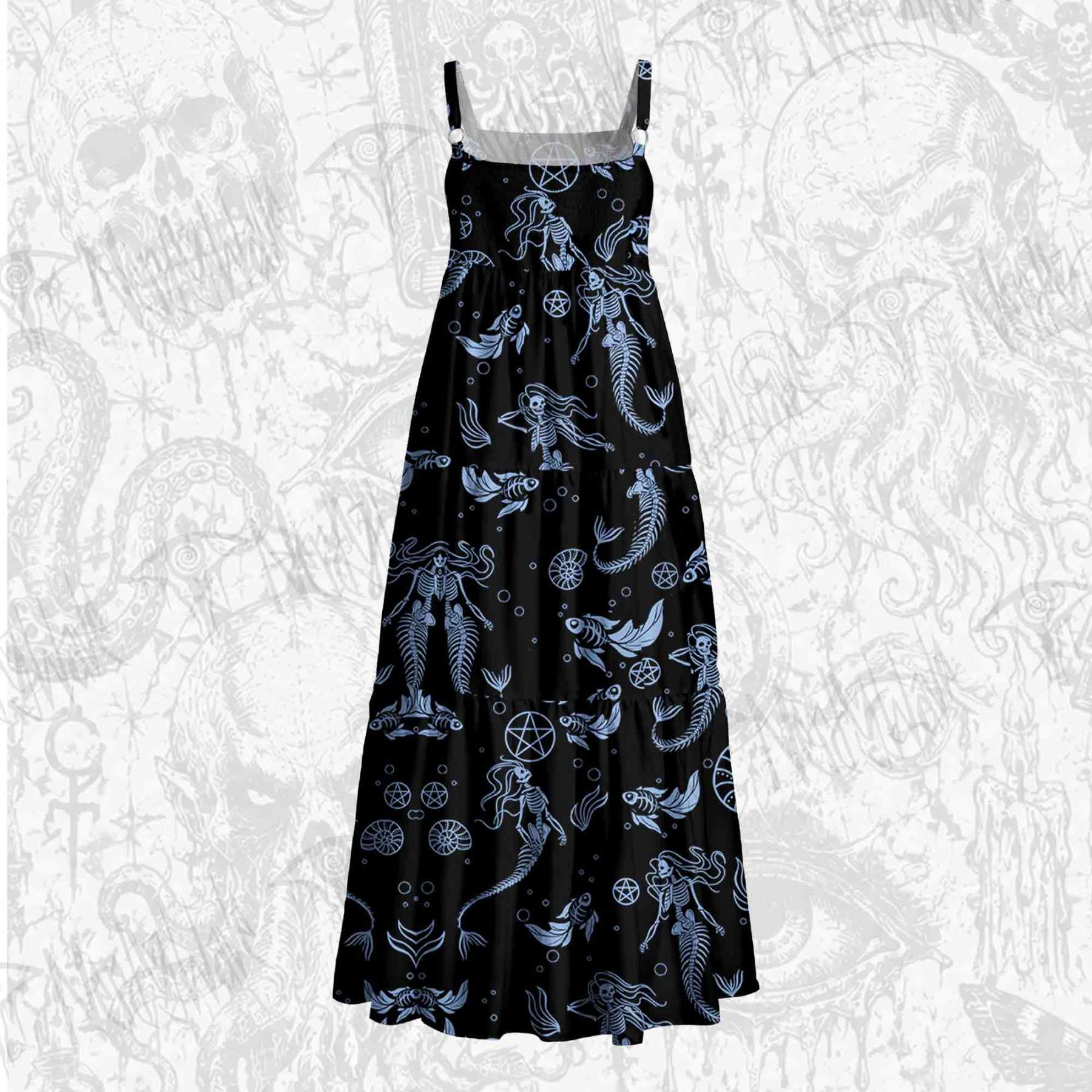 Mermaid Wide Straps Maxi Dress