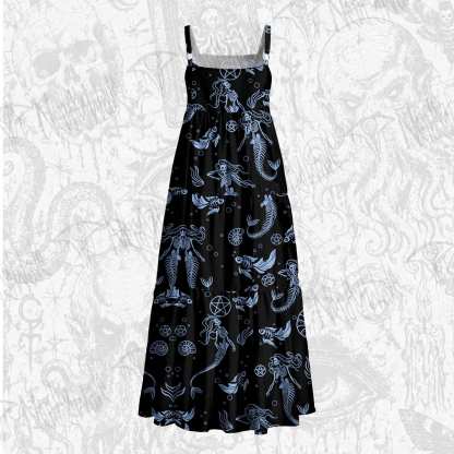 Mermaid Wide Straps Maxi Dress