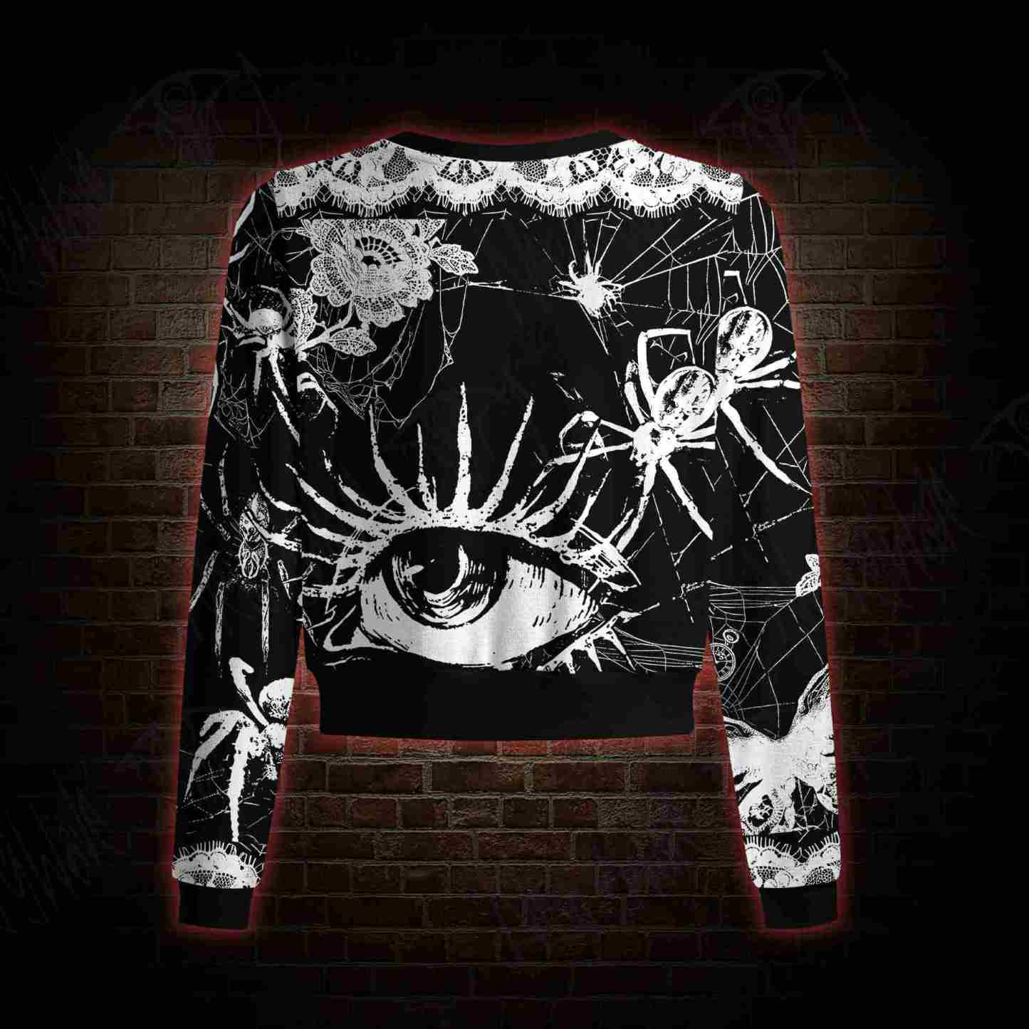 Spider Lace Noir Light Weight Cardigan Sweater