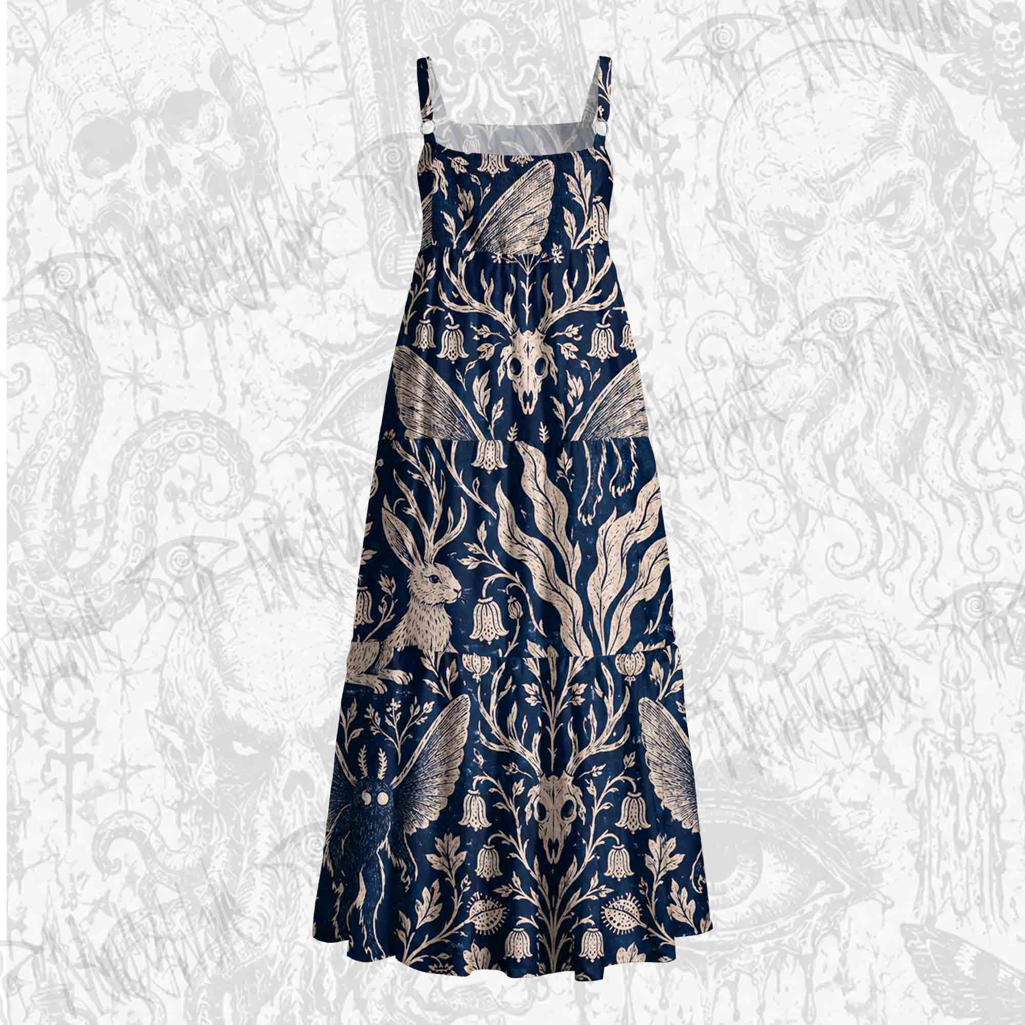 Cryptids Wide Straps Maxi Dress