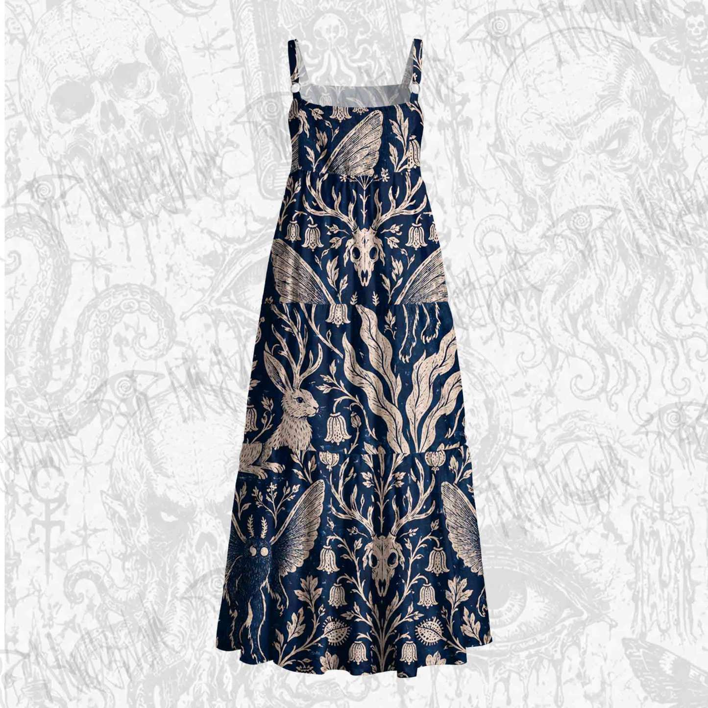 Cryptids Wide Straps Maxi Dress