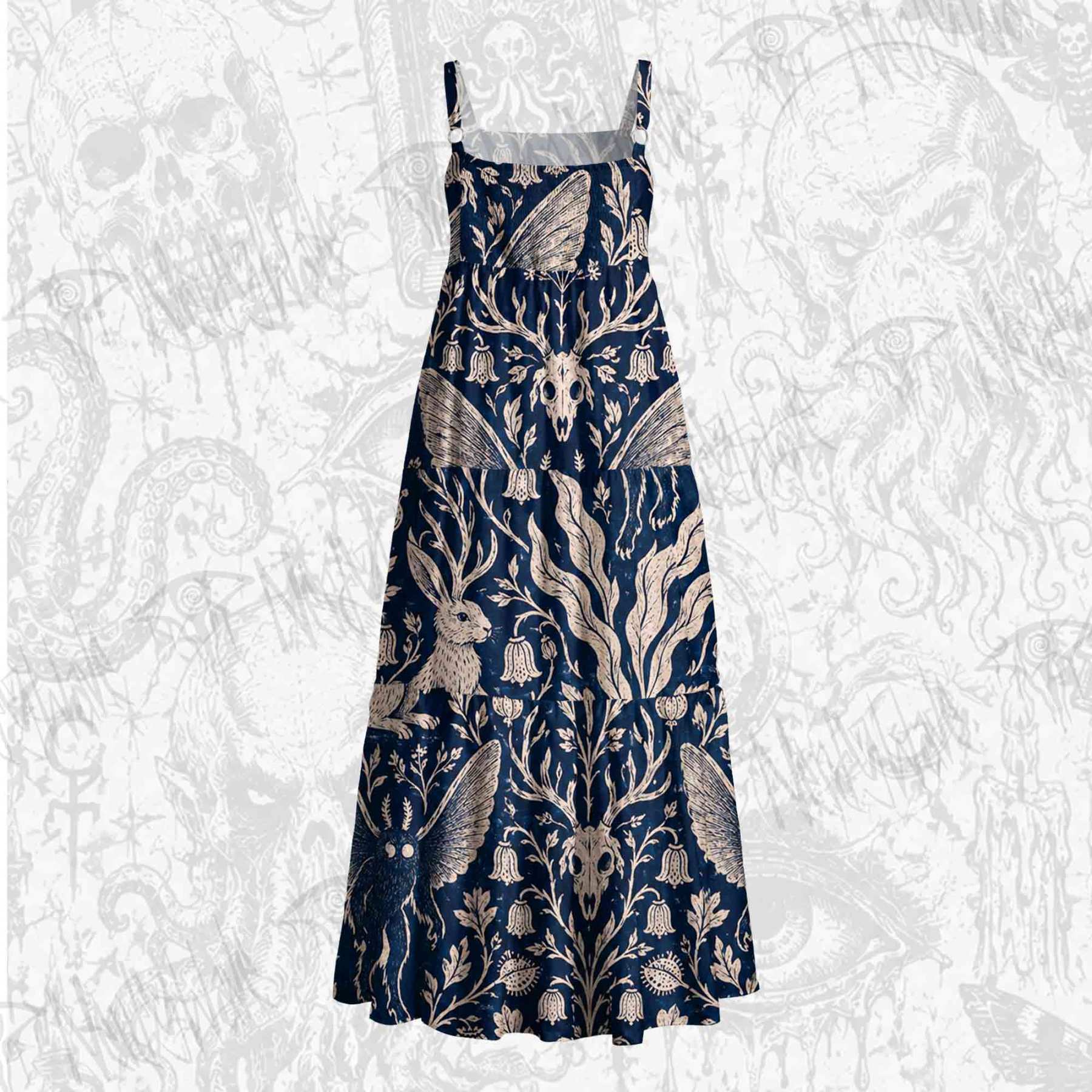Cryptids Wide Straps Maxi Dress