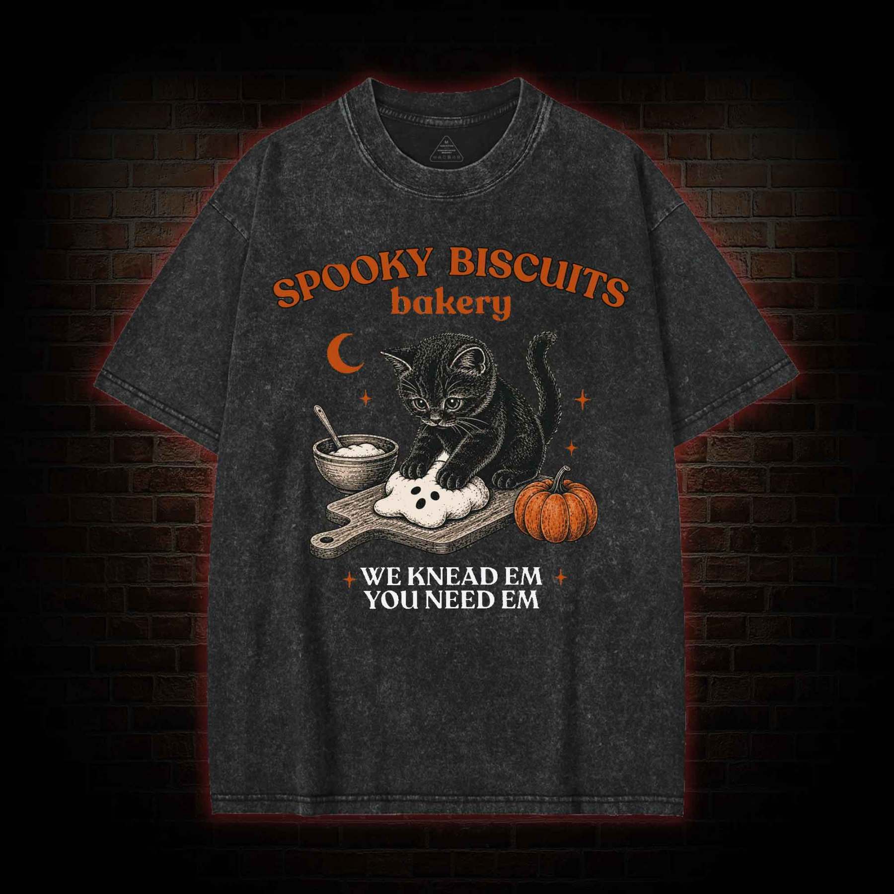 Spooky Biscuits Bakery Washed T-shirt