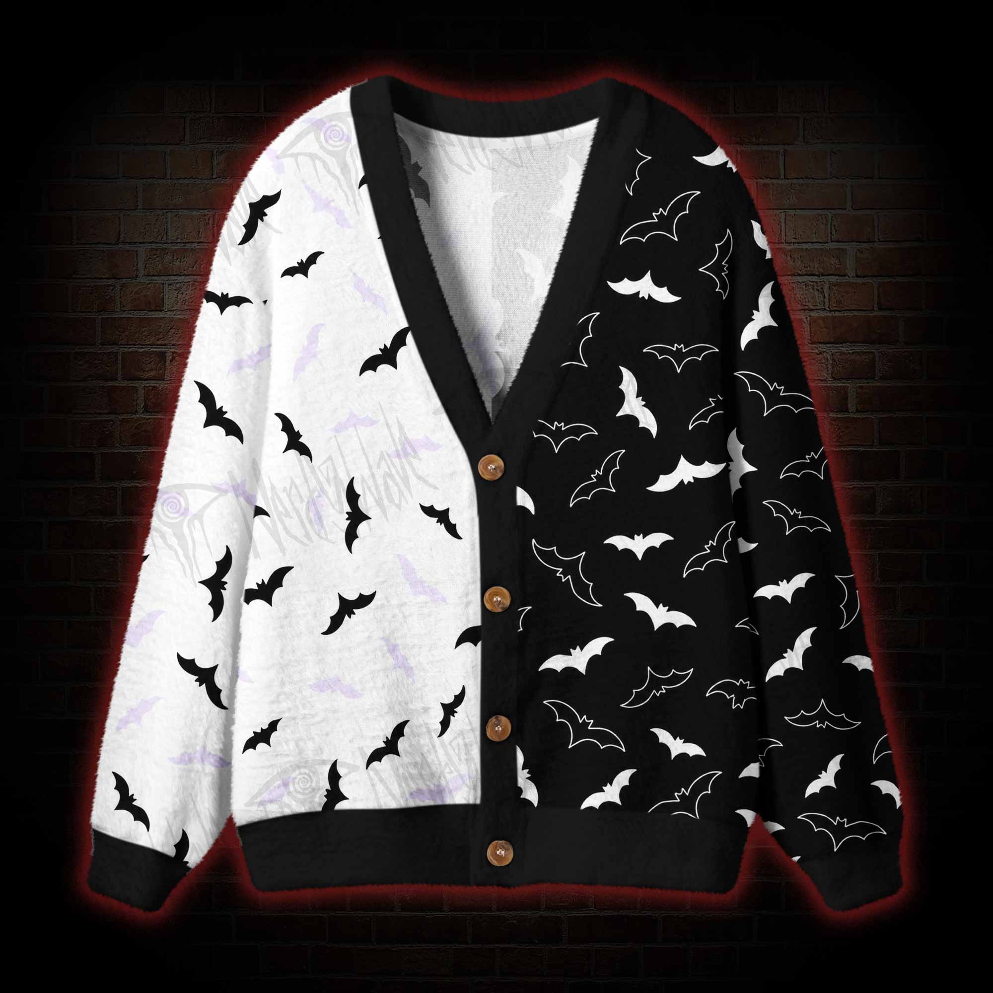 Midnight Bats Cardigan Sweater
