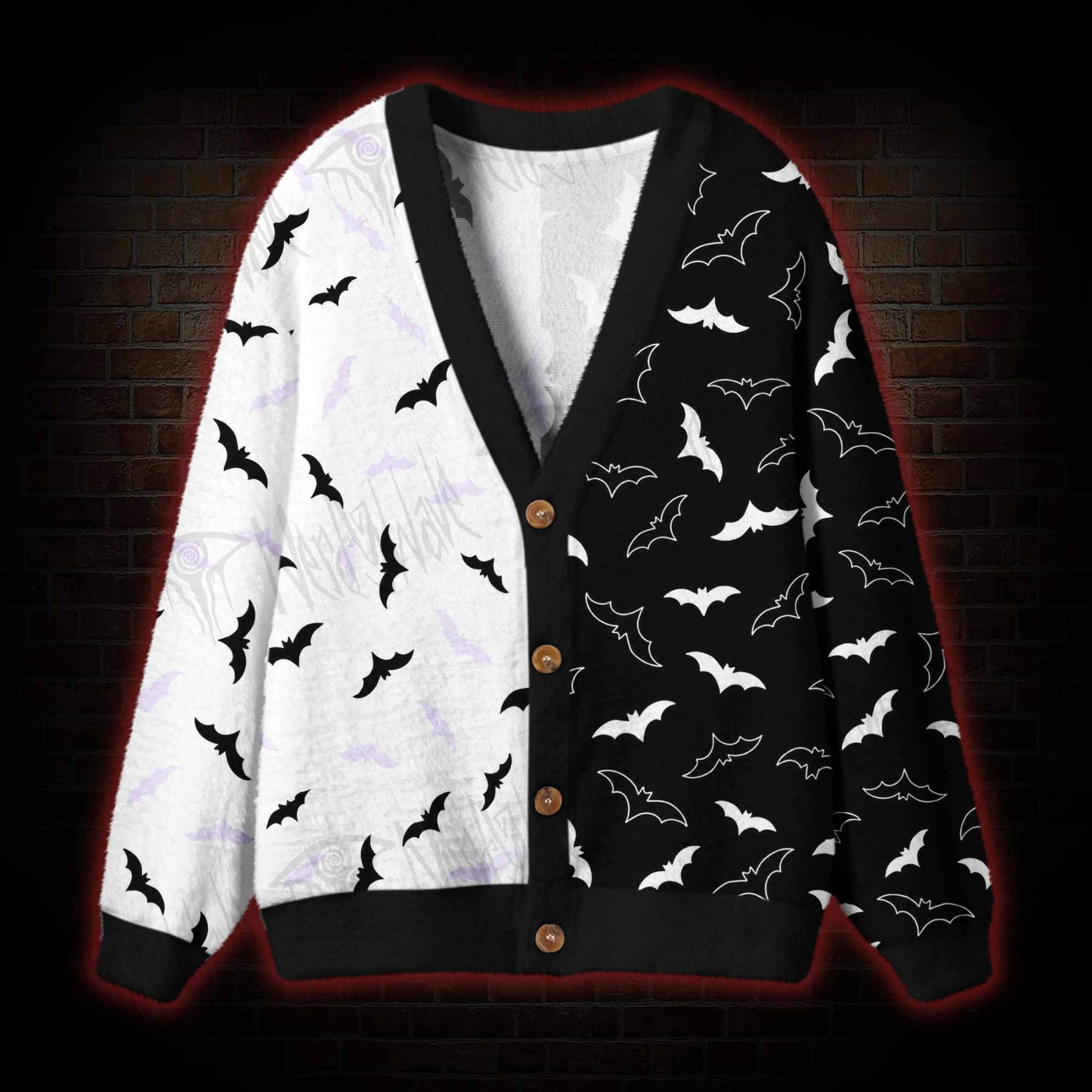 Midnight Bats Cardigan Sweater