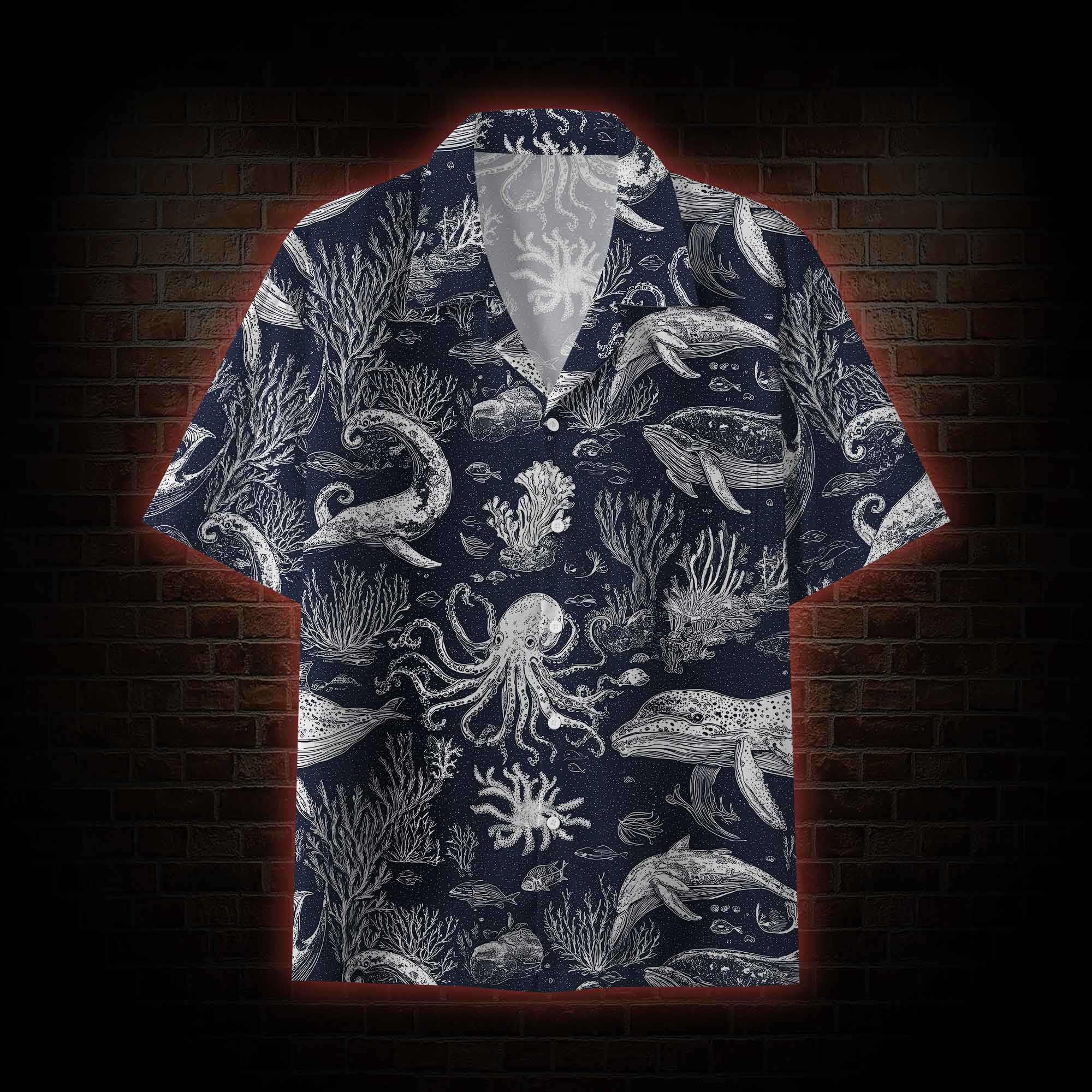Cthulhu in the Deep Sea Hawaiian Shirt