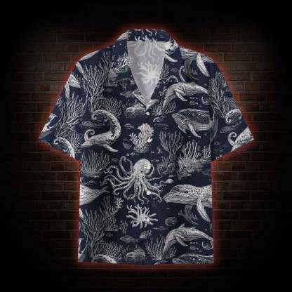 Cthulhu in the Deep Sea Hawaiian Shirt