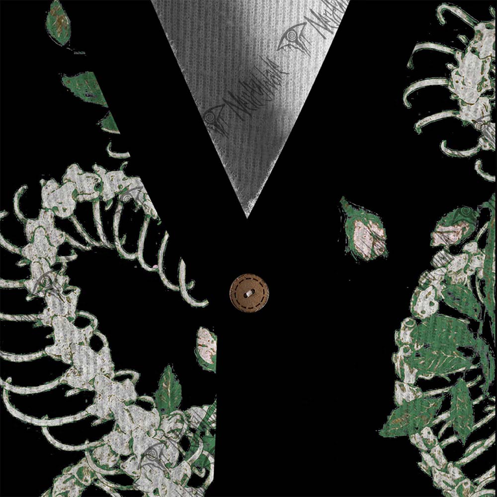 Flowers and Snake Skeleton Cardigan Sweater
