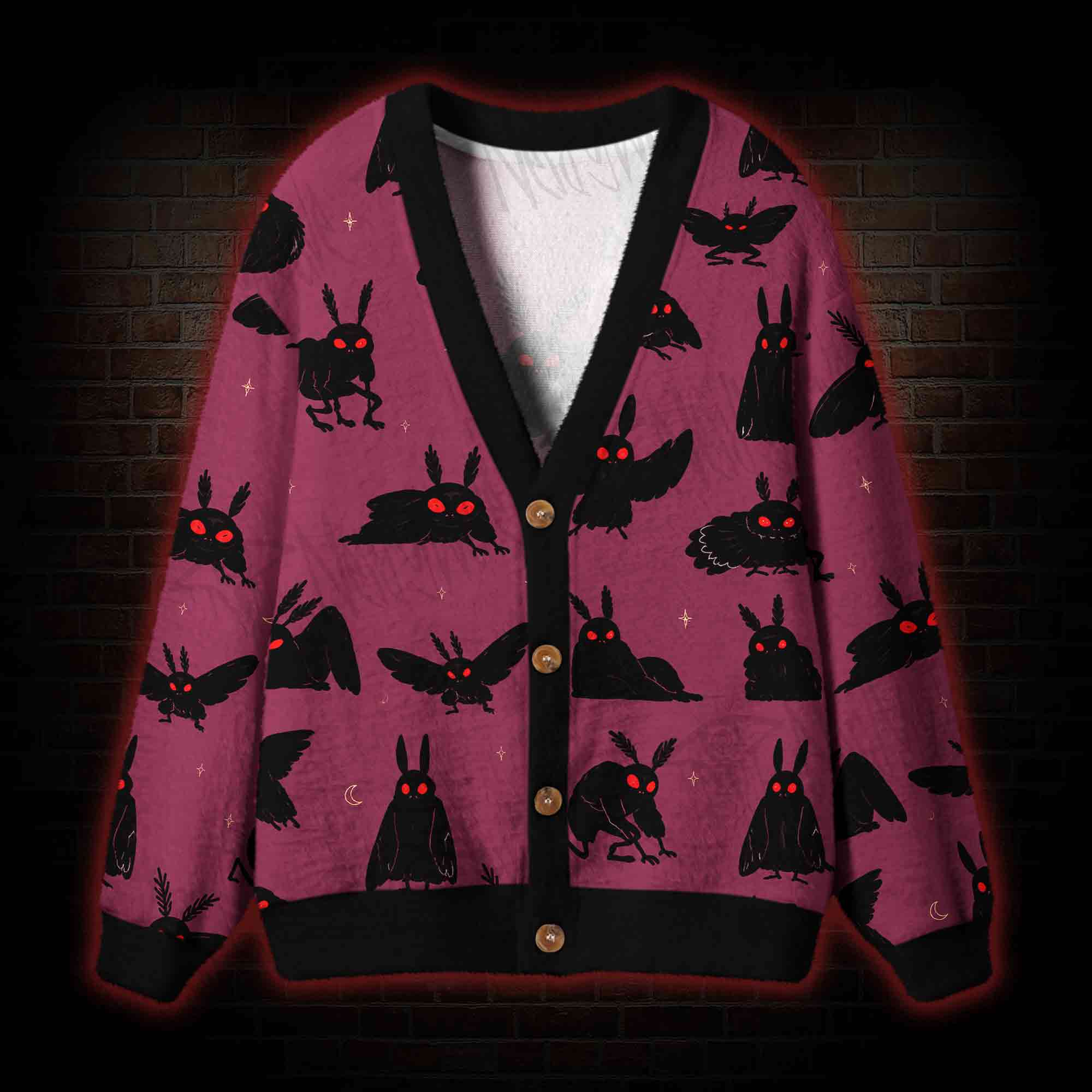 Cryptid Mothman Cardigan Sweater
