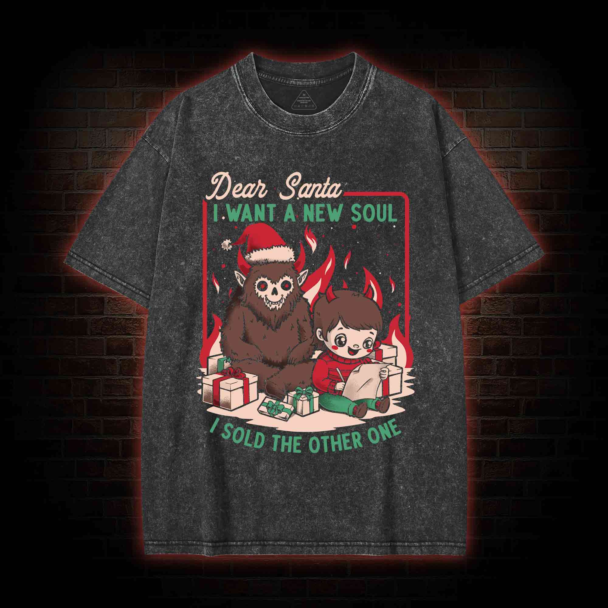 Dear Santa I Want A New Soul Washed T-shirt
