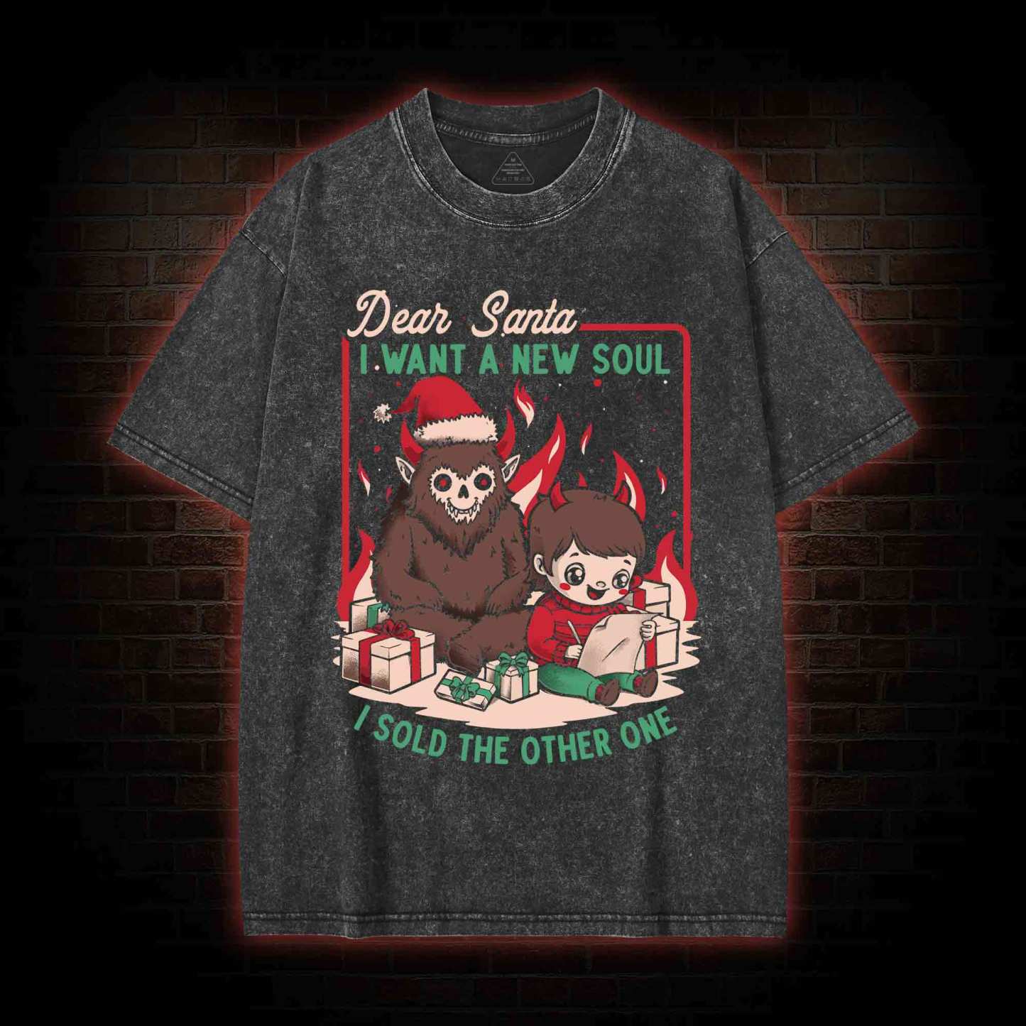 Dear Santa I Want A New Soul Washed T-shirt