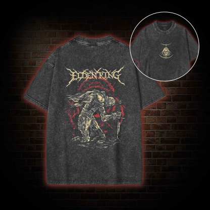 Golden Order Back Print Washed T-shirt