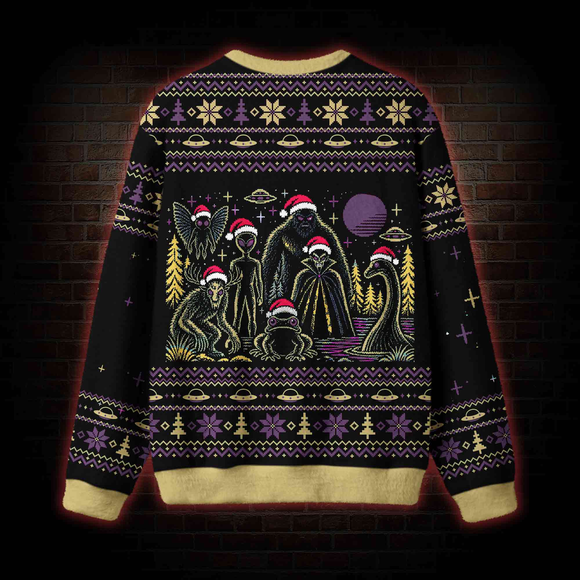 Cryptid National Park Christmas Ugly Sweatshirts