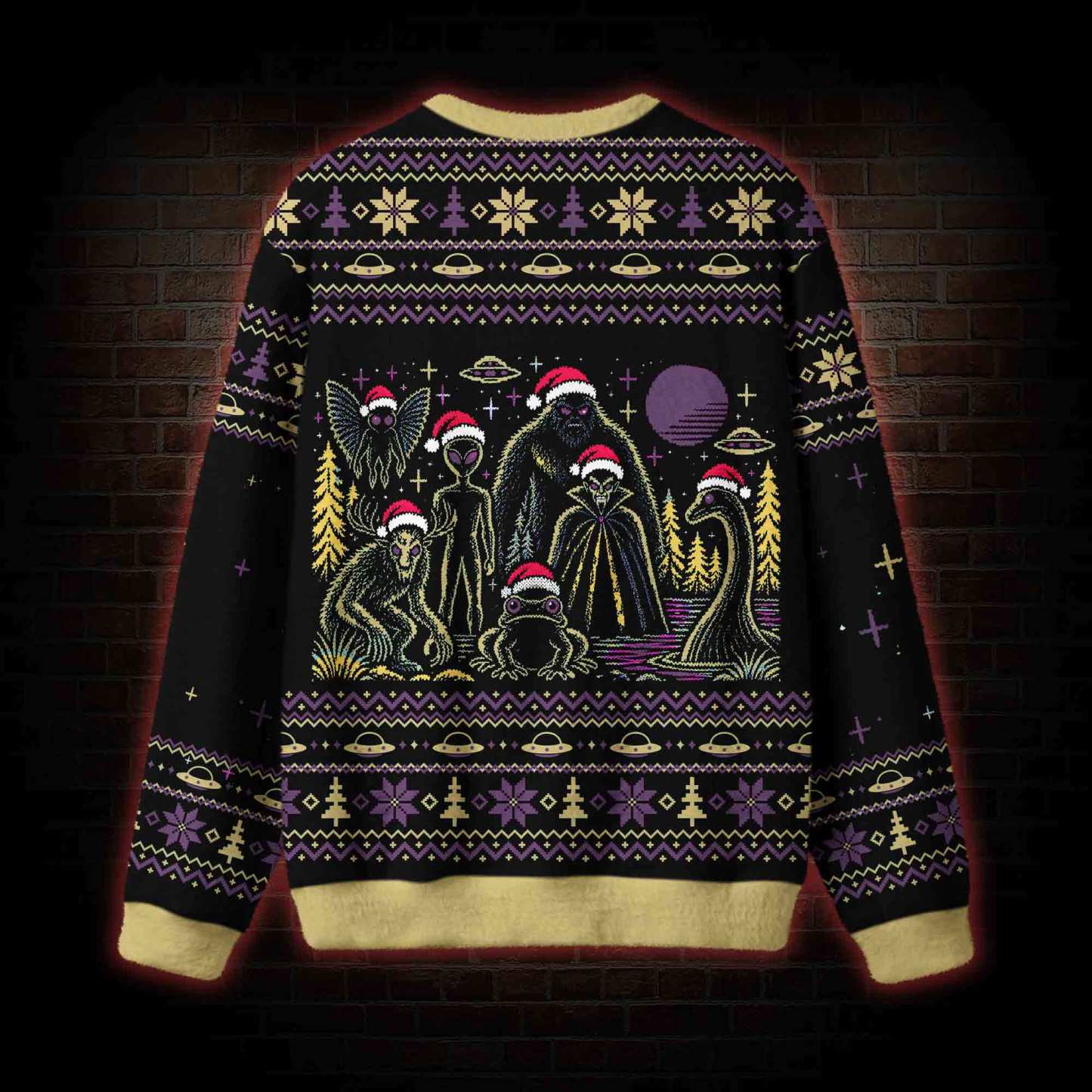 Cryptid National Park Christmas Ugly Sweatshirts