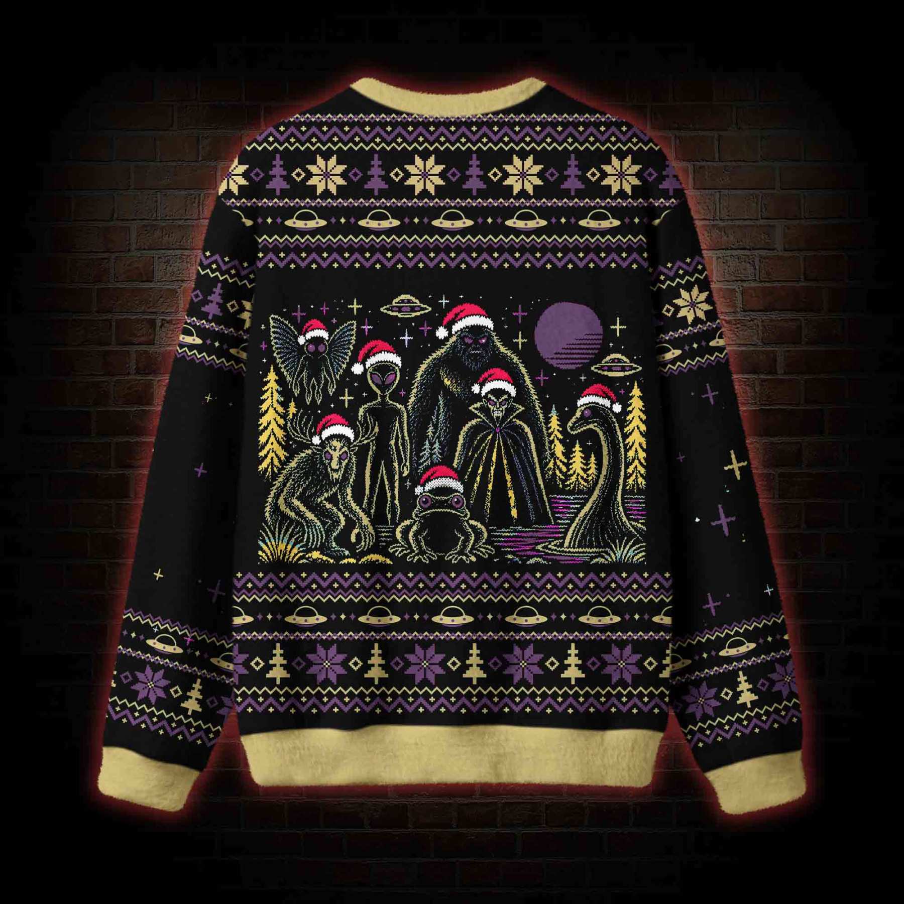 Cryptid National Park Christmas Ugly Sweatshirts