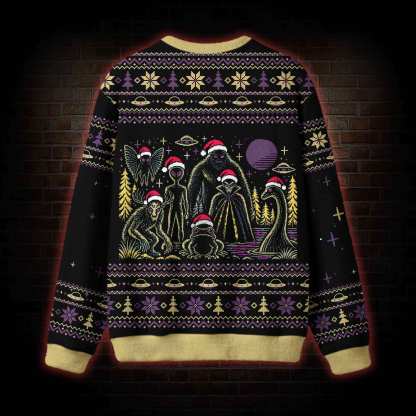 Cryptid National Park Christmas Ugly Sweatshirts