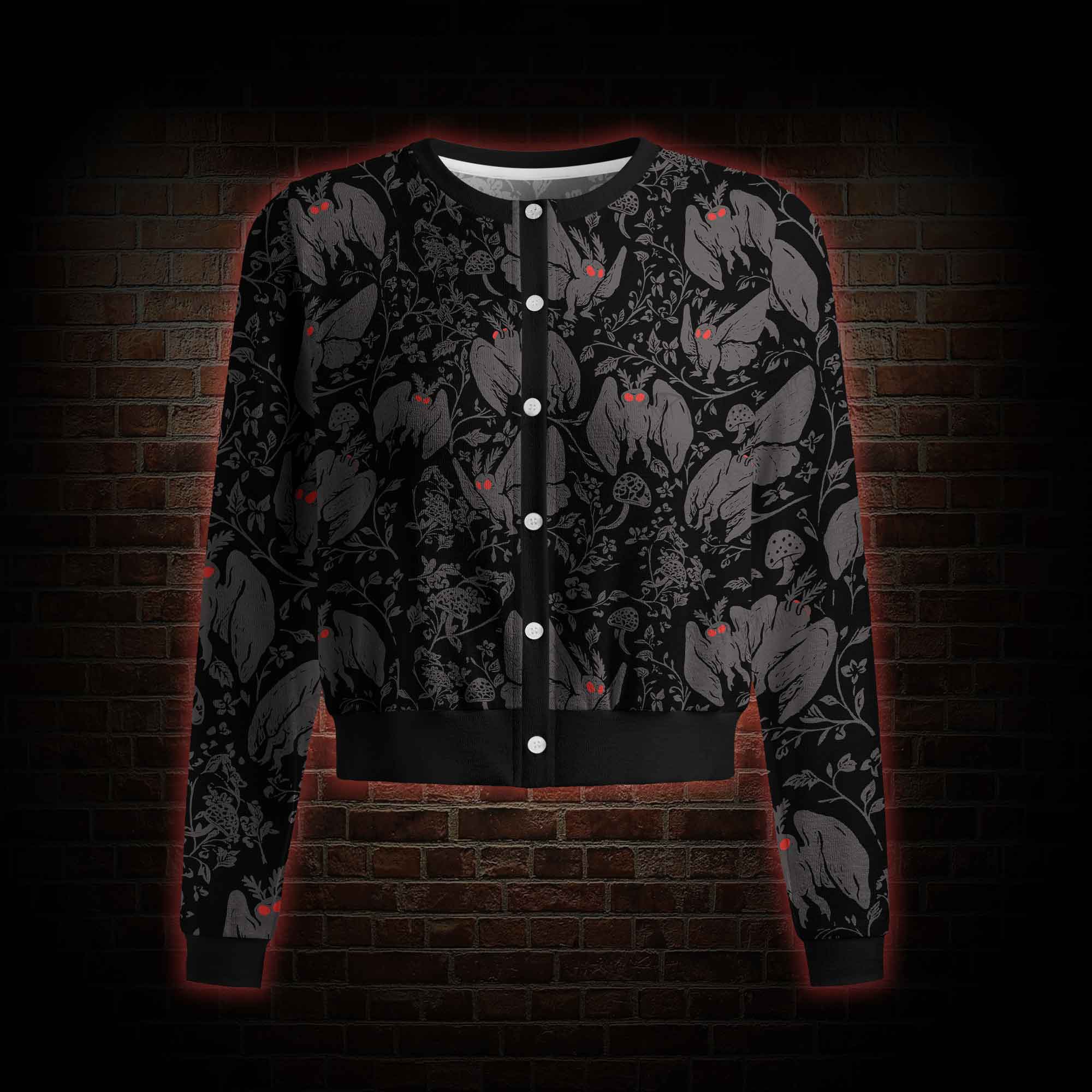 Mothman in the Jungle Cardigan Sweaters