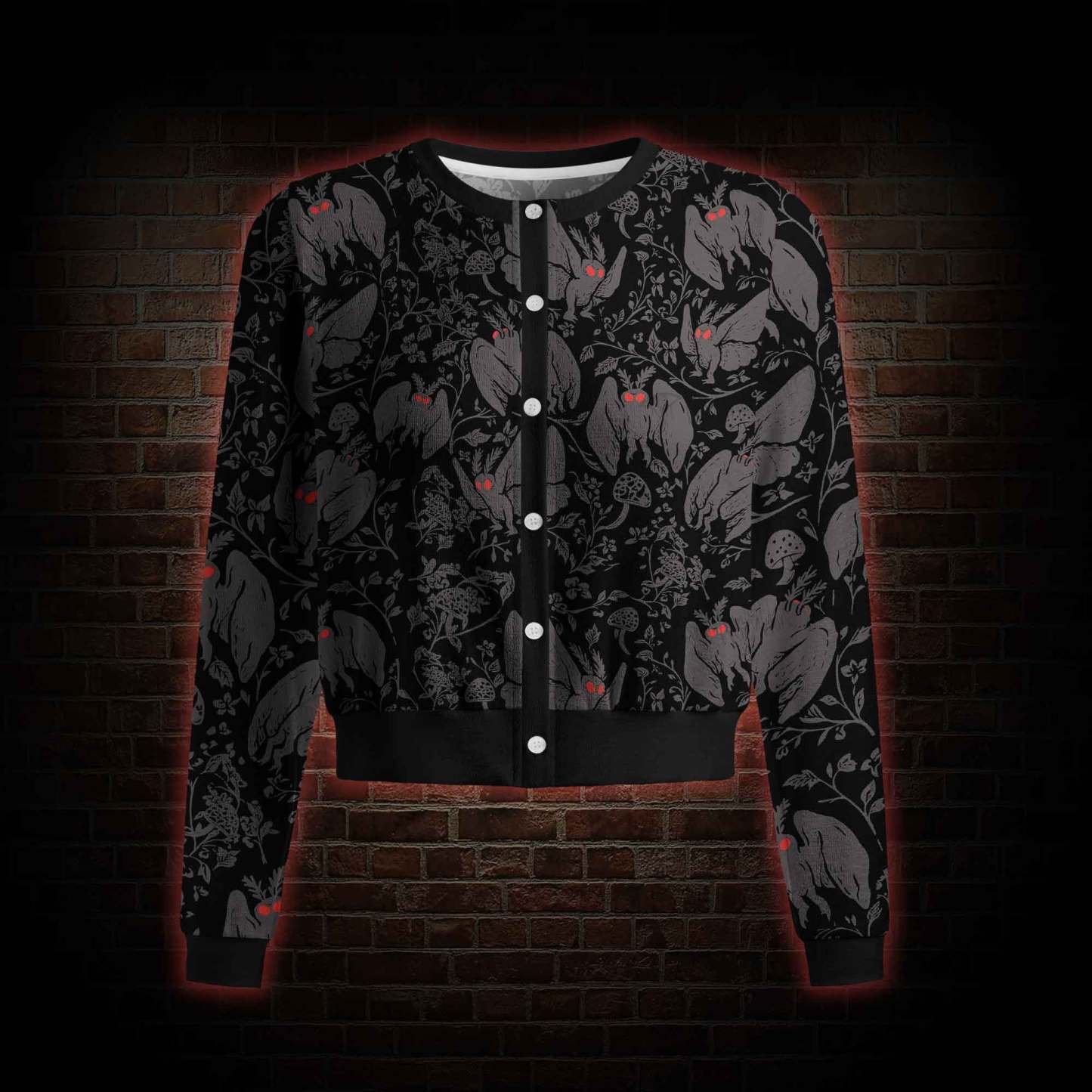 Mothman in the Jungle Cardigan Sweaters