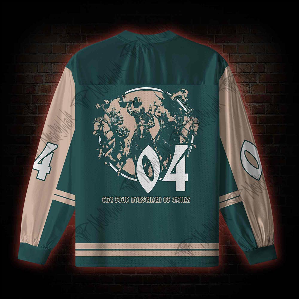 Conquer Weights Not Worlds V-Neck Long Sleeve Jersey