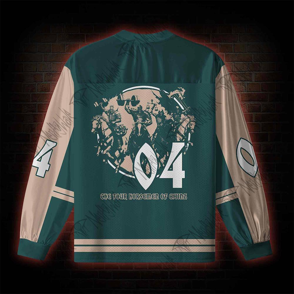 Conquer Weights Not Worlds V-Neck Long Sleeve Jersey