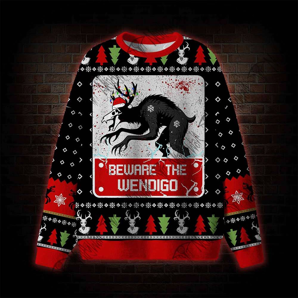 Beware The Wendigo Ugly Sweatshirts