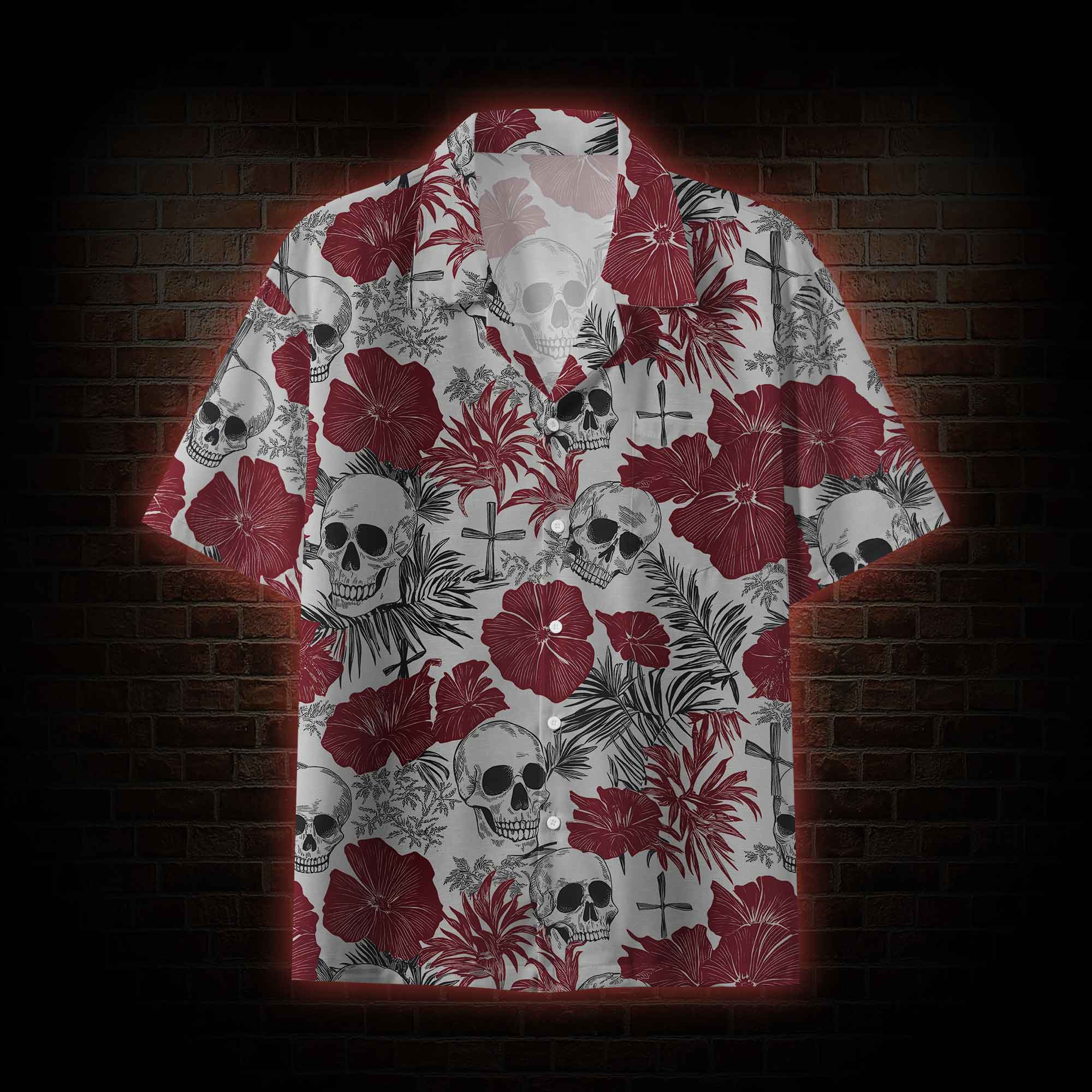 Poppy and Skull Hawaiian Shirt