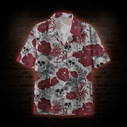 Poppy and Skull Hawaiian Shirt