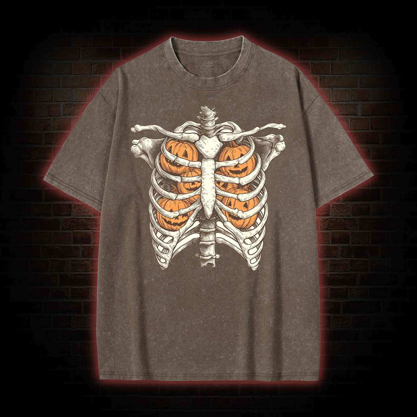 Halloween Retro Ghost Washed T-shirt