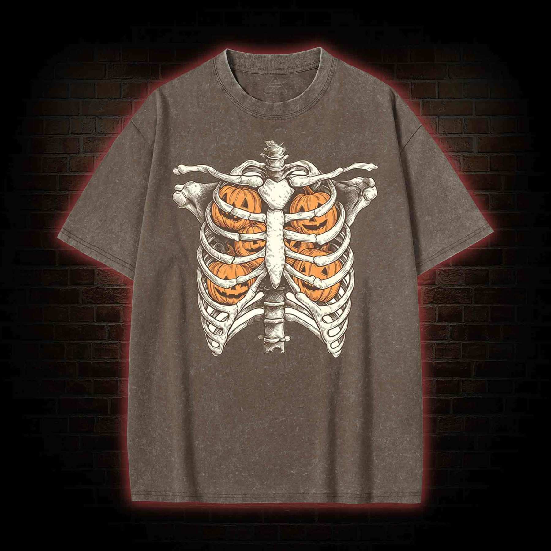 Halloween Retro Ghost Washed T-shirt