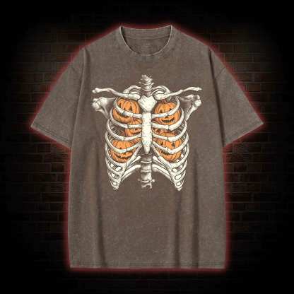 Halloween Retro Ghost Washed T-shirt