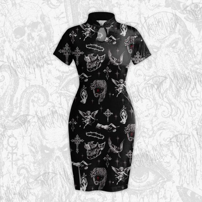 Sacred & Scars Velvet Mini Dress