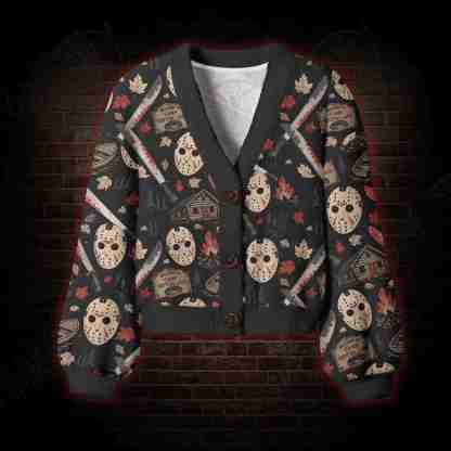Crystal Lake Slasher Women's Cardigan Sweater