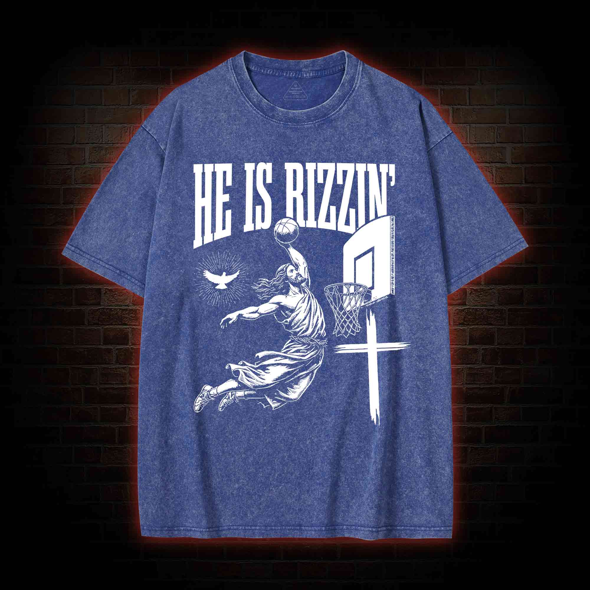 He Is Rizzin' Washed T-shirt