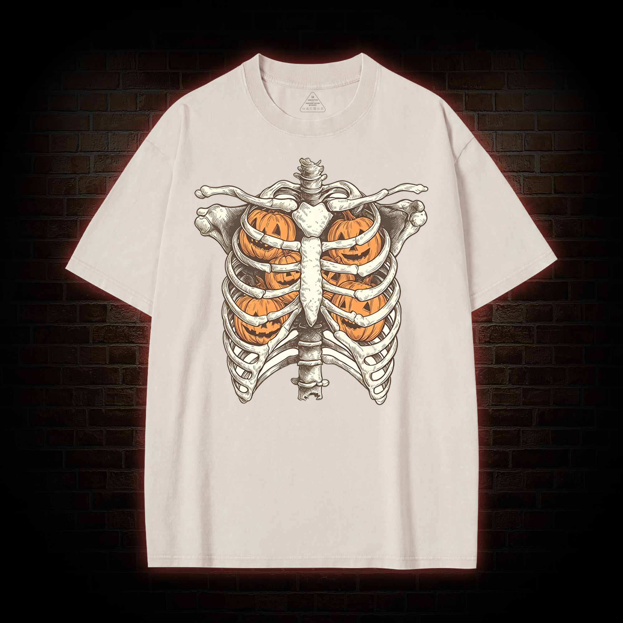 Halloween Retro Ghost Washed T-shirt