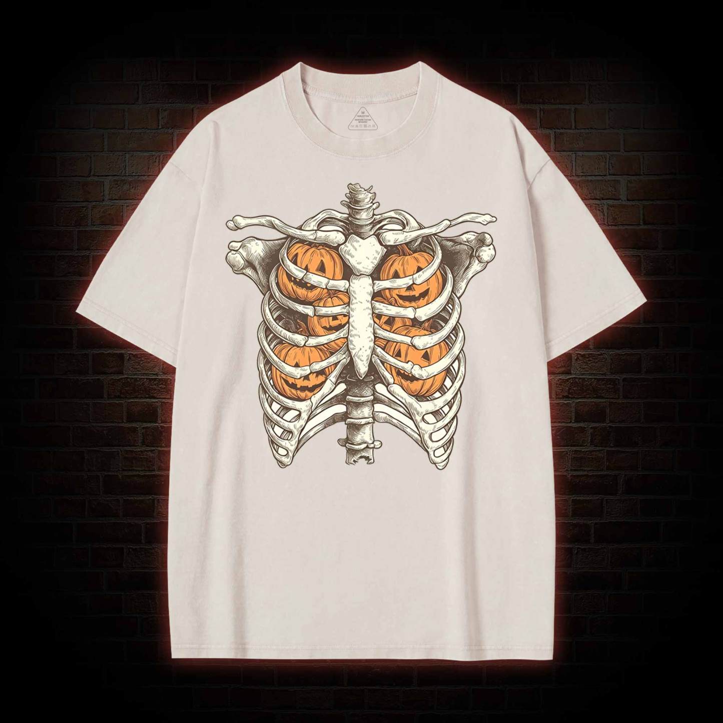 Halloween Retro Ghost Washed T-shirt