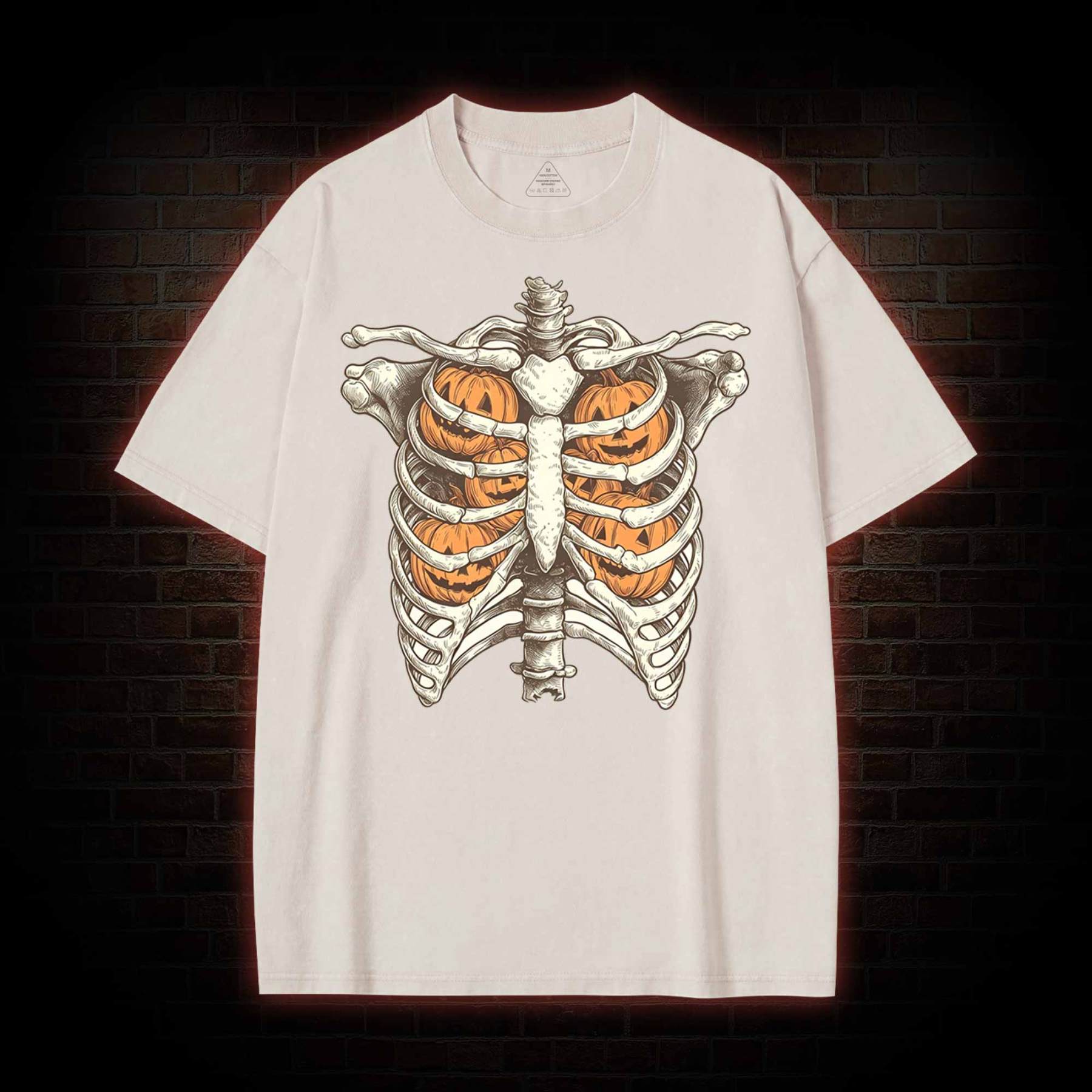 Halloween Retro Ghost Washed T-shirt
