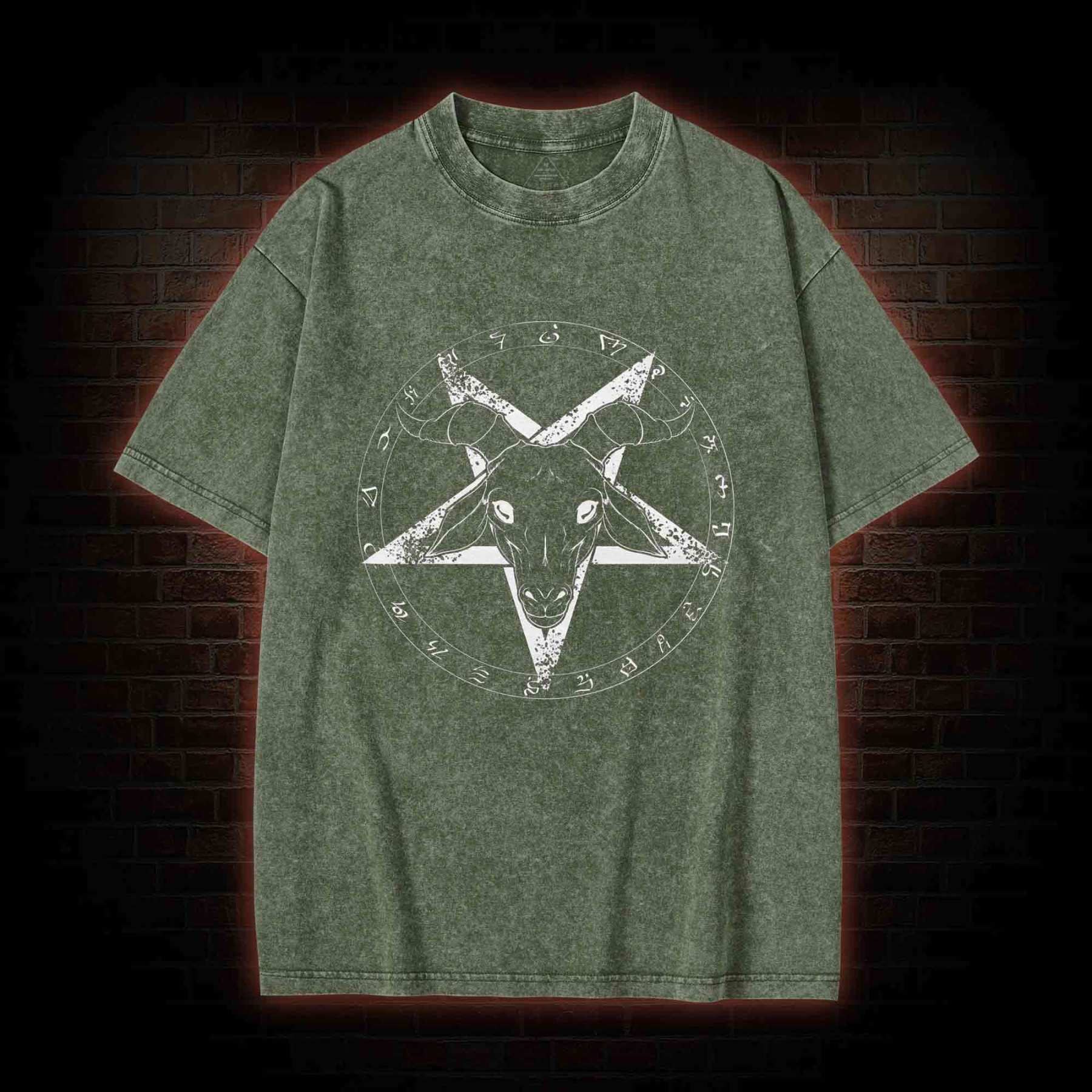 Hail Satan Washed T-shirt