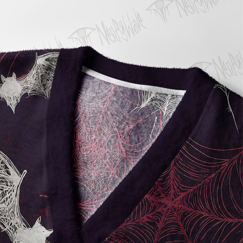Crimson Bat Webs Cardigan Sweater