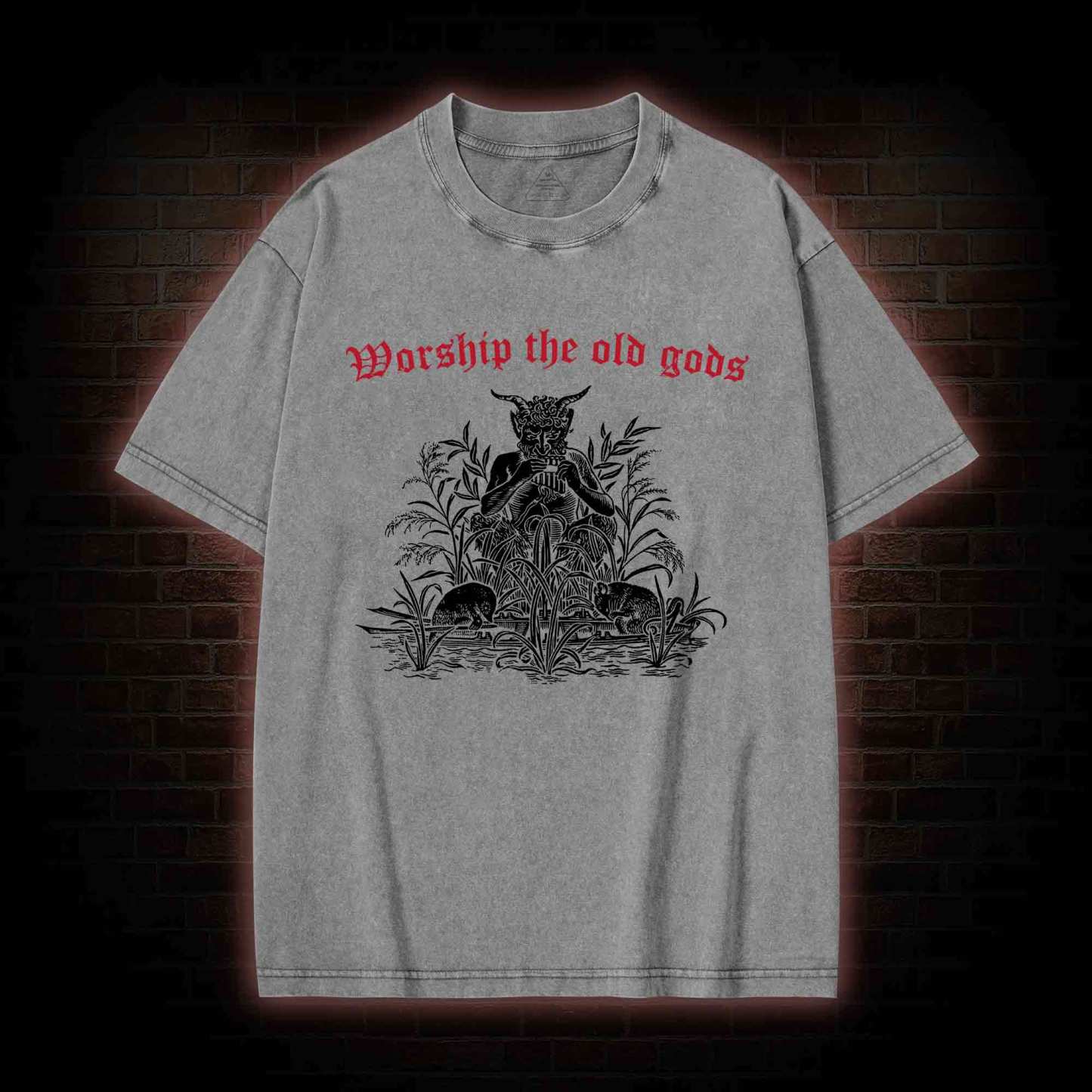 Worship The Old Gods Washed T-shirt