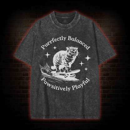 Purrfectly Balanced Washed T-shirt