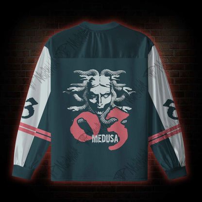 Medusa V-Neck Long Sleeve Jersey