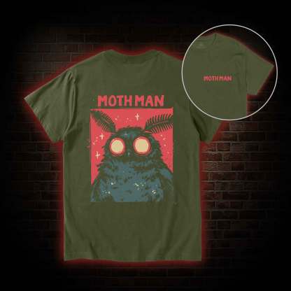 Cryptid Mothman Back Print T-Shirt
