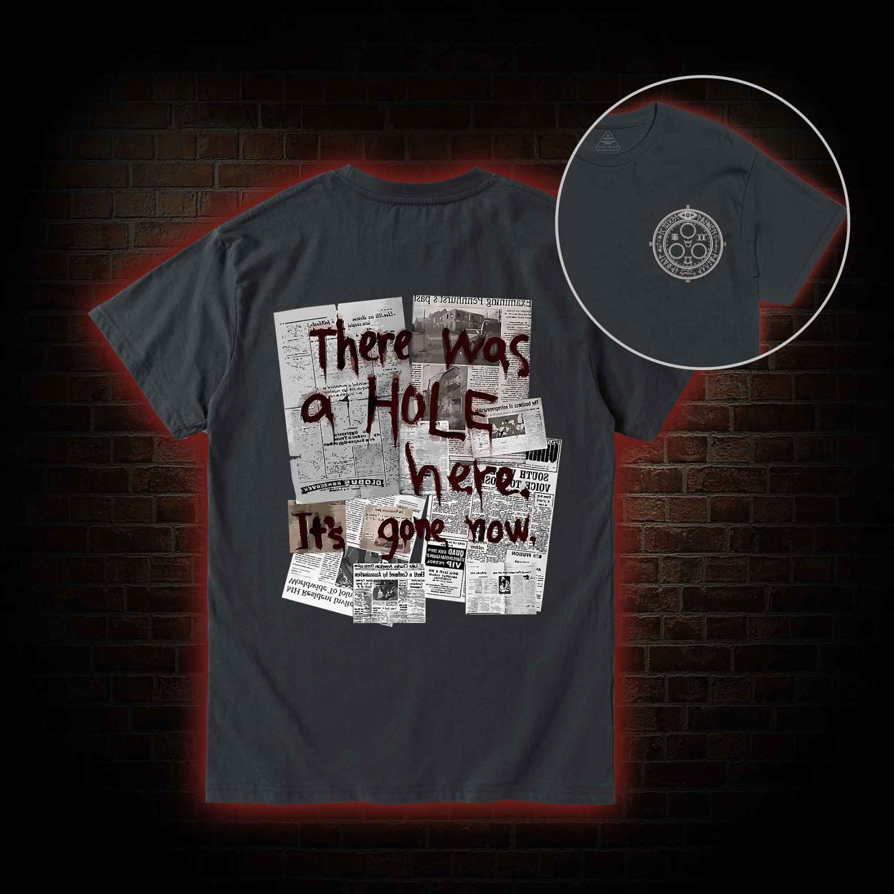 There Was a Hole Back Print T-Shirt